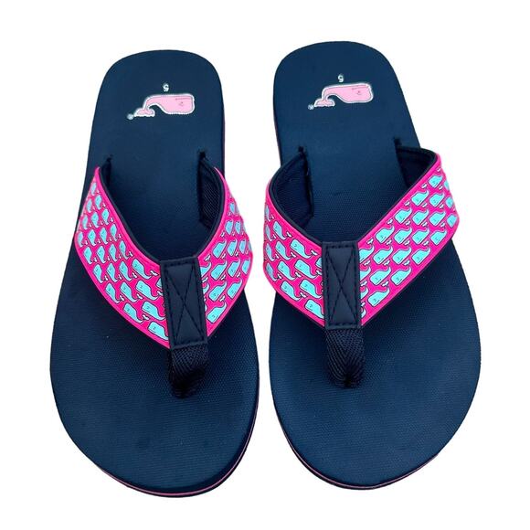 Vineyard Vines Whale Flip Flops Girls Size 5y - Picture 1 of 3